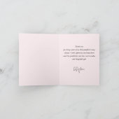 ピンクパンプキンガールベビーシャワー サンキューカード (内部)