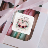 ピンクパンプキンガールベビーシャワー スクエアシール