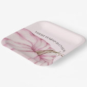 ピンクパンプキンガールベビーシャワー ペーパープレート (傾斜あり)