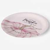 ピンクパンプキンガールベビーシャワー ペーパープレート (アングル)