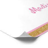 ピンクパンプキンゲストブックページのサイン金ゴールドシャワー ポスター (角)