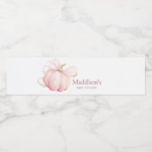 ピンクパンプキンコケットベビーシャワー ペットボトルラベル (シングルラベル)