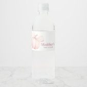 ピンクパンプキンコケットベビーシャワー ペットボトルラベル (正面)