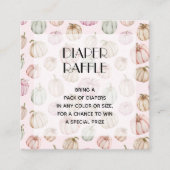 ピンクパンプキンズガールベビーおむつラッフル エンクロージャーカード (正面)