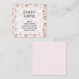 ピンクパンプキンズガールベビーおむつラッフル エンクロージャーカード