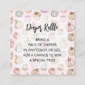 ピンクパンプキンズガールベビーおむつラッフル エンクロージャーカード (正面)