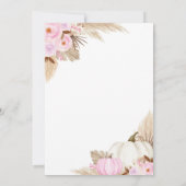 ピンクパンプキンターニングワン誕生日招待状 招待状 (裏面)