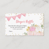 ピンクパンプキントラックおむつラッフルカード エンクロージャーカード (正面)