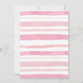 ピンクパンプキントラックガールベビーシャワー招待状 招待状 (裏面)