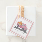 ピンクパンプキントラックジンジャムガムガールベビーシャワー フェイバータグ (インサイチュ)