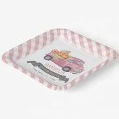 ピンクパンプキントラックジンジャムガムガール1st誕生日 ペーパープレート (傾斜あり)