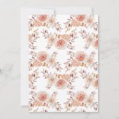 ピンクパンプキントラックボホ秋のフローラ赤ちゃんシャワー 招待状 (裏面)