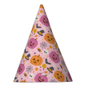 ピンクパンプキンハロウィーンパターンパーティー帽子 パーティーハット (右)