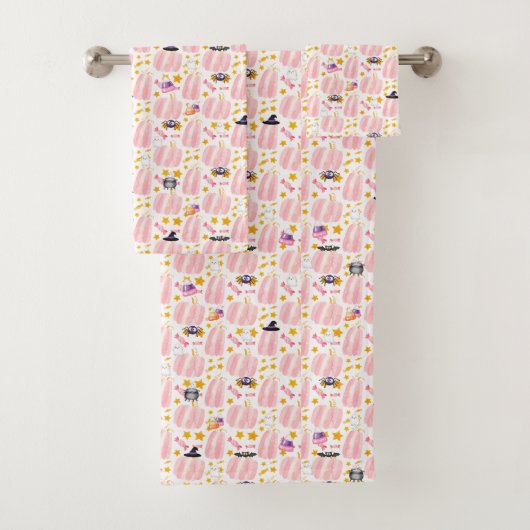 ピンクパンプキンハロウィーン バスタオルセット (インサイチュ)