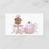 ピンクパンプキンパッチおむつラッフル エンクロージャーカード (裏面)