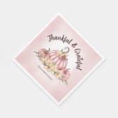 ピンクパンプキンフローラ感謝祭ナプキン スタンダードランチョンナプキン (角)