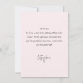 ピンクパンプキンベビーガールフラット サンキューカード (裏面)