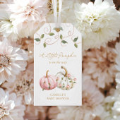 ピンクパンプキンベビーシャワーメッセージカード ギフトタグ