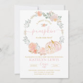 ピンクパンプキンベビーシャワー招待状 招待状 (正面)