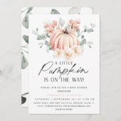 ピンクパンプキンベビーシャワー招待状 招待状 (正面/裏面)