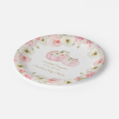 ピンクパンプキンベビーシャワー紙プレート ペーパープレート (アングル)