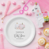 ピンクパンプキンベビーシャワー紙プレート ペーパープレート (パーティー)