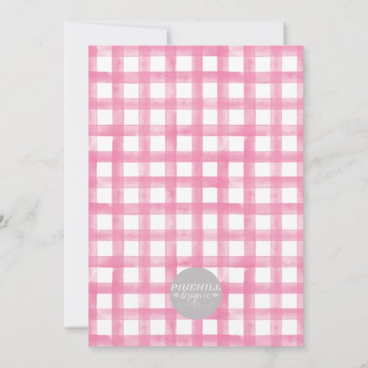 ピンクパンプキンボウベビーシャワー招待状 招待状 (裏面)