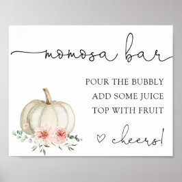 ピンクパンプキンモモザバードリンクサイン ポスター