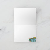 ピンクパンプキン男の赤ちゃんおめでとうか空白のら サンキューカード (内部)