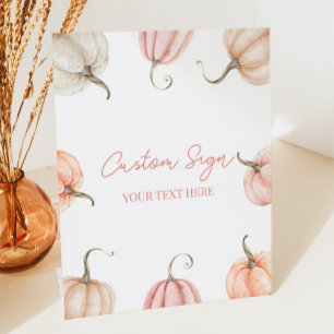 ピンクパンプキン秋秋カスタムパーティー 台座サイン