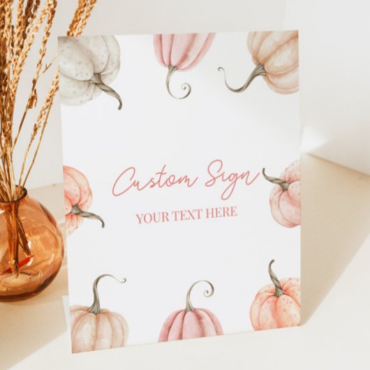 ピンクパンプキン秋秋カスタムパーティー 台座サイン