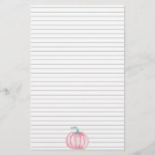 ピンクパンプキン秋秋磁器人形 便箋 (正面)