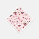 ピンクパンプキン紙プレートナプキンス スタンダードカクテルナプキン (角)