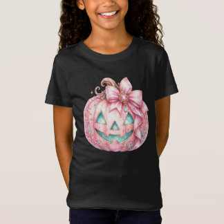 “ピンクパンプキン” かわいいハロウィンTシャツ Tシャツ