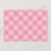 ピンクパンプキ名門私立校風のンガール誕生日サンキューカード エンクロージャーカード (裏面)