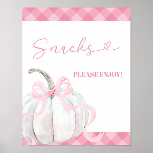 ピンクパンプキ名門私立校風のンガール誕生日スナックポスター ポスター (正面)