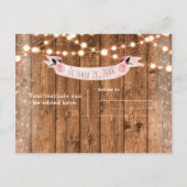 ピンクパンプキ素朴ン秋ウッドライトザデイト 案内ポストカード (裏面)