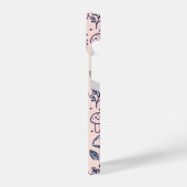 ピンクパーソナライズされたかわいいキノコの電話ケース iPhoneケース (左側面)