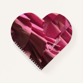 ピンクパーソナライズされたかわいらしのラッフルズパタモダンーン ノートブック