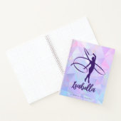 ピンクパーソナライズされたかわいらし体操ジャーナル ノートブック (内部)