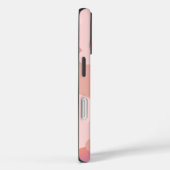 ピンクパーソナライズされたがかったオレンジの分子 Case-Mate iPhoneケース (裏面 / 右)