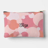 ピンクパーソナライズされたがかったオレンジ色の分子の化粧品バッグ アクセサリーポーチ (裏面)