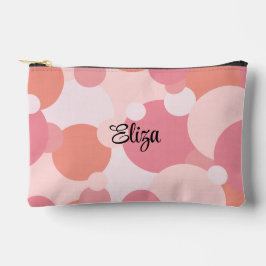 ピンクパーソナライズされたがかったオレンジ色の分子の化粧品バッグ アクセサリーポーチ
