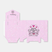 ピンクパーソナライズされたたった今結婚しましたハネムーンカーボックス フェイバーボックス (折り畳みなし)