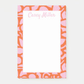 ピンクパーソナライズされたとオレンジ名門私立校風の、 ポストイット (正面)