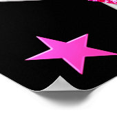 ピンクパーソナライズされたとブラックの体操ポスター ポスター (角)