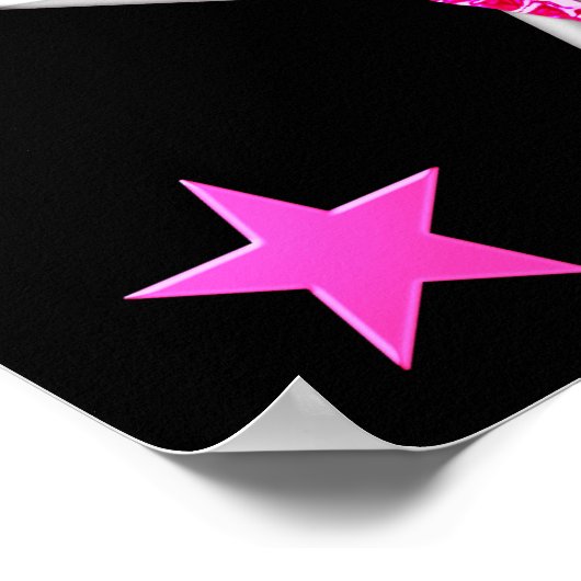 ピンクパーソナライズされたとブラックの体操ポスター ポスター (角)