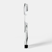 ピンクパーソナライズされたとブラックモダン iPhoneケース (左側面)