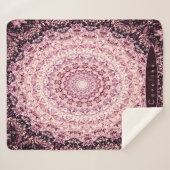 ピンクパーソナライズされたとブルゴーニュの石曼荼羅 シェルパブランケット (正面(横))