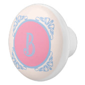 ピンクパーソナライズされたとブルー セラミックノブ (右)